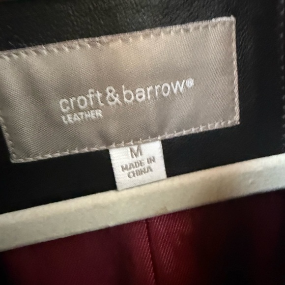 Vintage Croft and barrow Women's black Leather Jacket 90s style - Picture 7 of 9